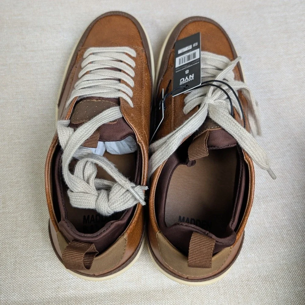Madden NYC Markk Court Casual Mens Size 8 Brown NWT Low Top Sneakers
